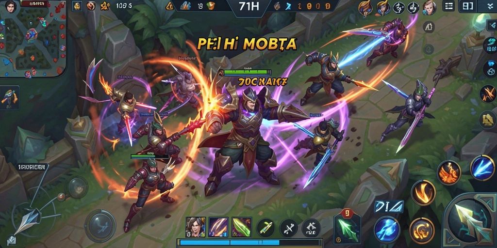 Tampilan aksi terbaik dari gameplay MOBA 71H.