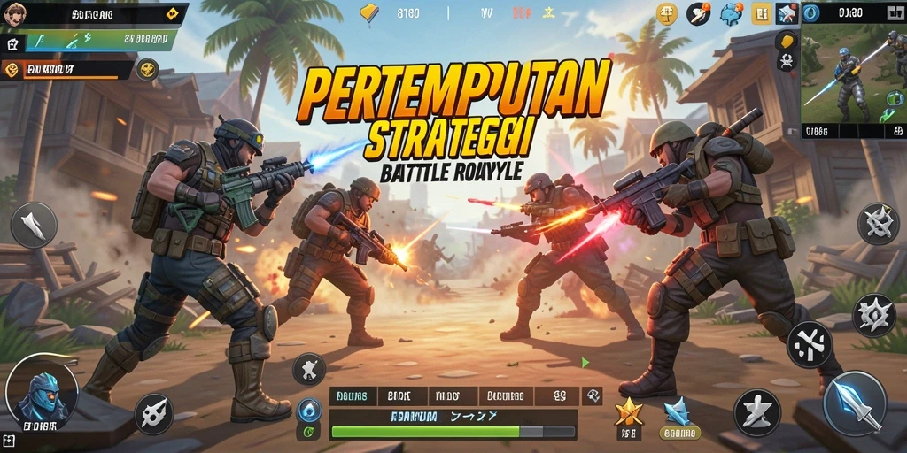 Gameplay seru di peta luas dengan pertempuran intens.