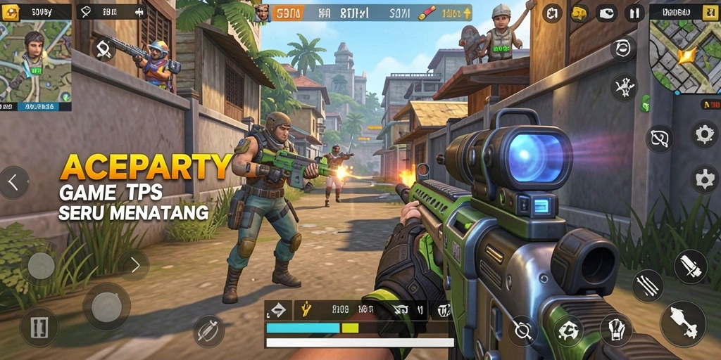 Tampilan menakjubkan gameplay seru ACEPARTY.