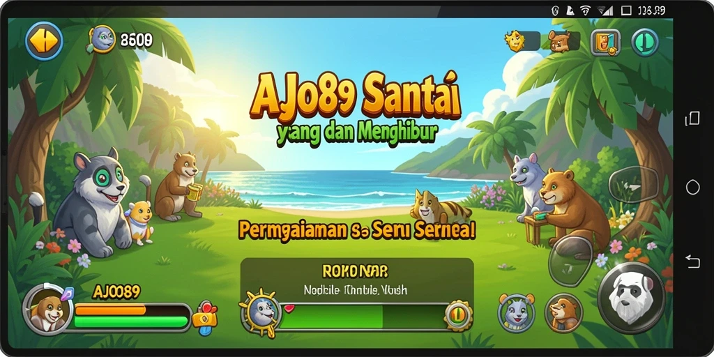 Screenshot AJO89 menampilkan gameplay yang seru dan penuh warna.