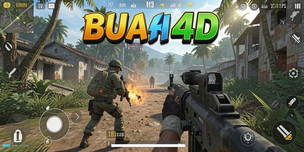 Tampilan gameplay seru dari BUAH4D dengan pertempuran TPS yang mendebarkan.
