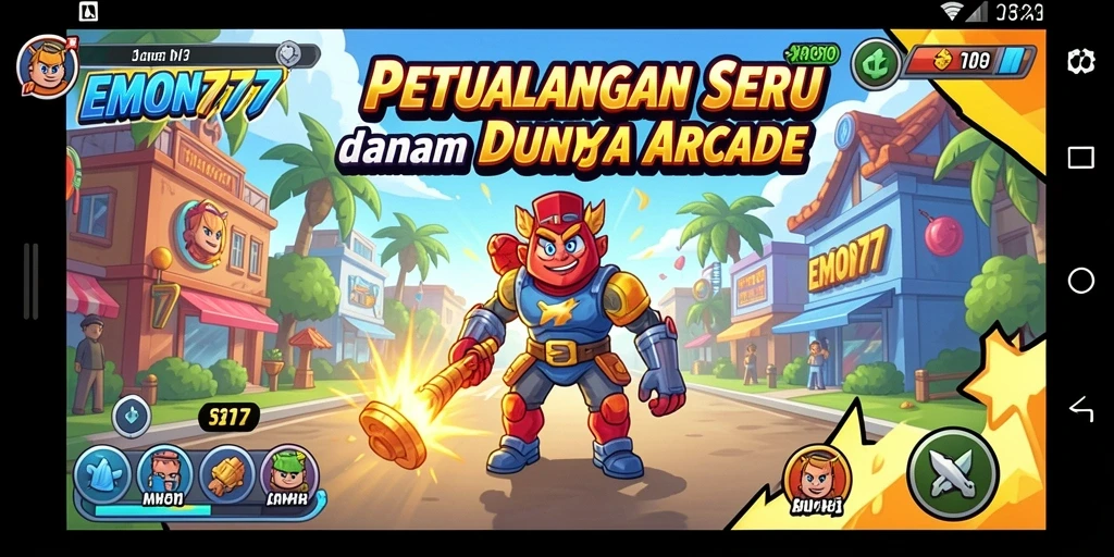 Screenshot utama EMON777 menampilkan aksi seru dalam dunia permainan arcade.
