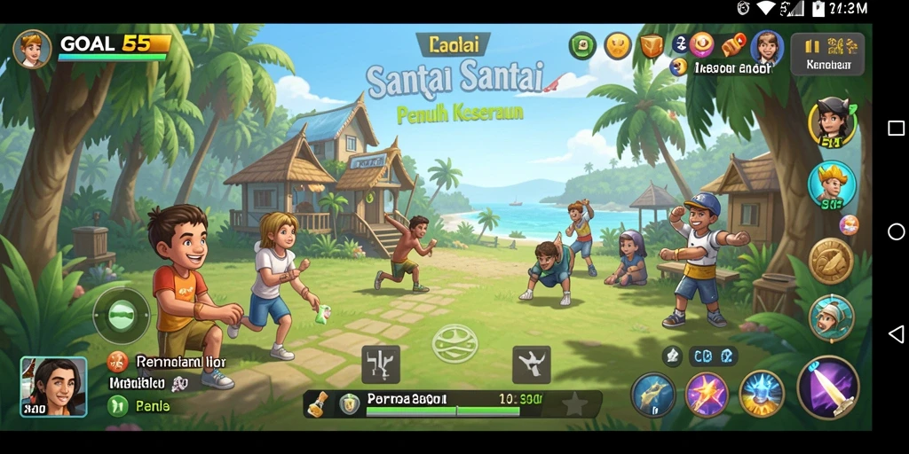 Tampilan gameplay GOAL55 yang seru dan menghibur.