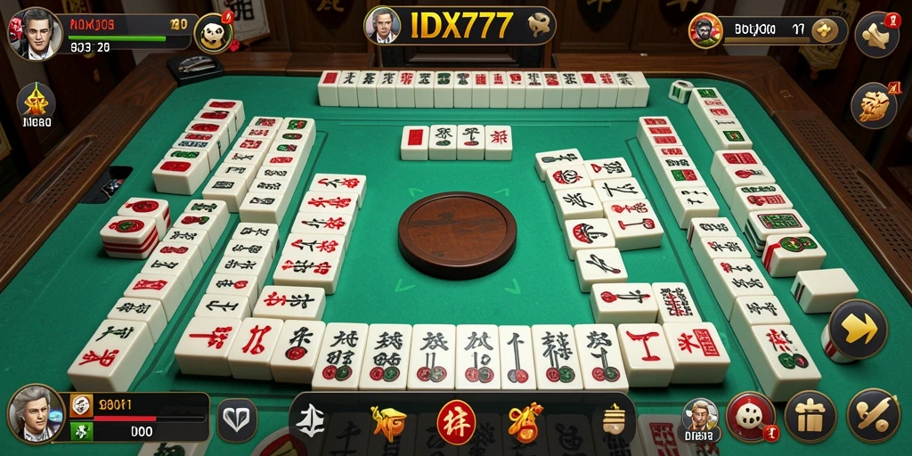 Screenshot permainan IDX777 menampilkan gameplay Mahjong yang seru dan mendebarkan.