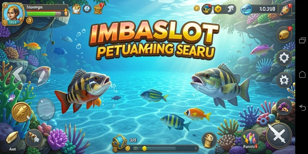 Screenshot IMBASLOT menampilkan gameplay memancing yang seru dan menantang.