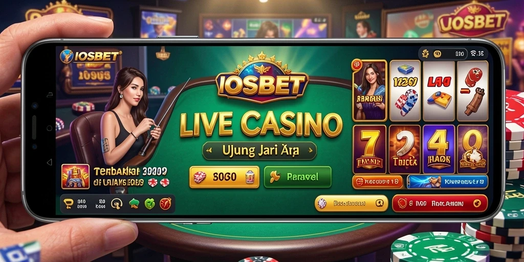 Tampilan gameplay mendebarkan di IOSBET dengan dealer langsung.