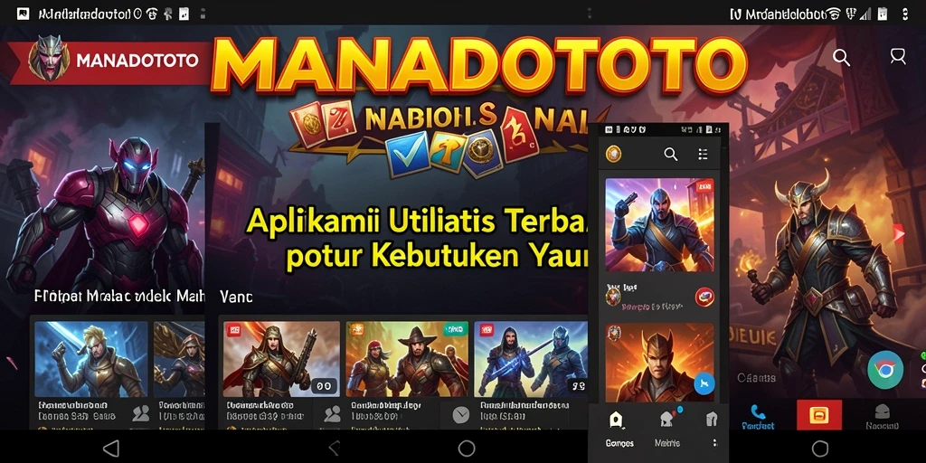 Tampilan antarmuka pengguna aplikasi MANADOTOTO yang intuitif dan mudah digunakan.