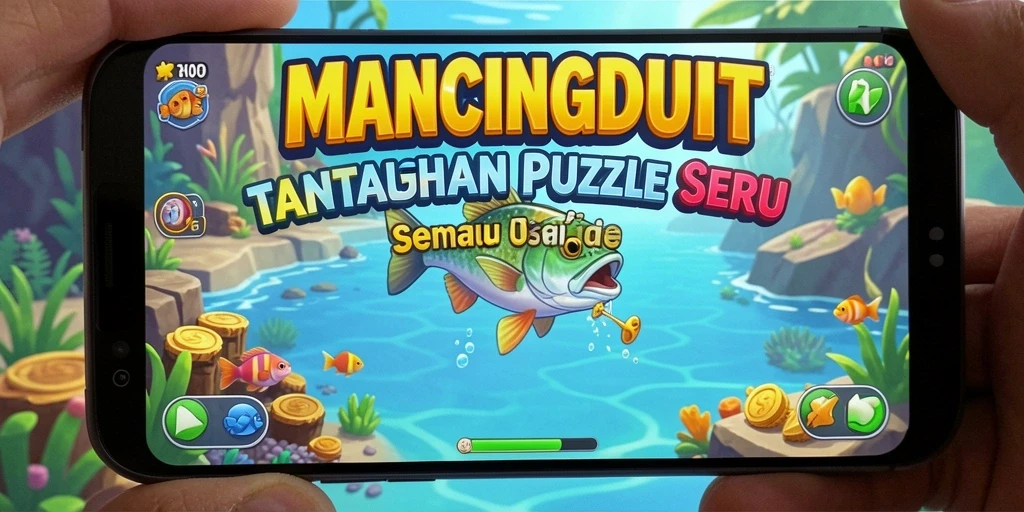 Screenshot gameplay MANCINGDUIT dengan tantangan puzzle yang menarik.