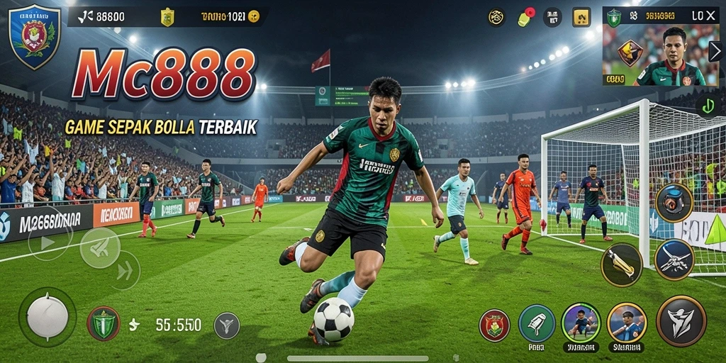Tampilan gameplay mendebarkan dari MC888 dengan aksi sepak bola yang nyata.