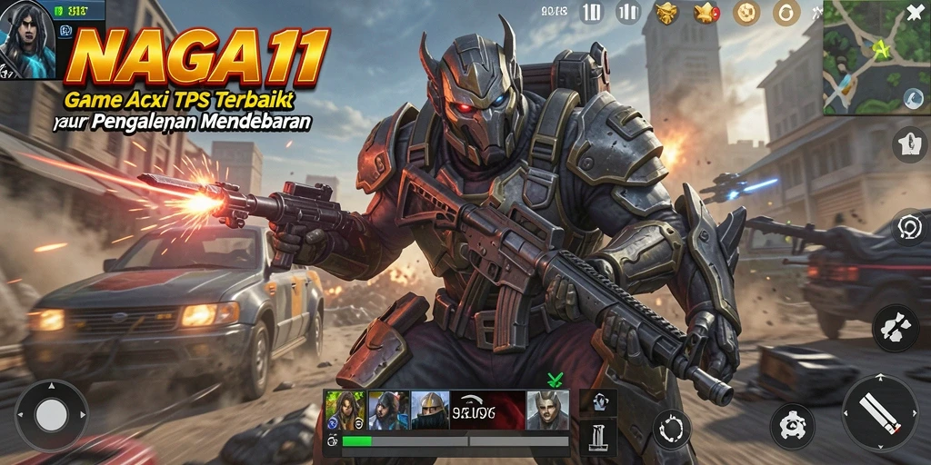 Gameplay seru dalam pertempuran TPS NAGA11 yang mendebarkan.