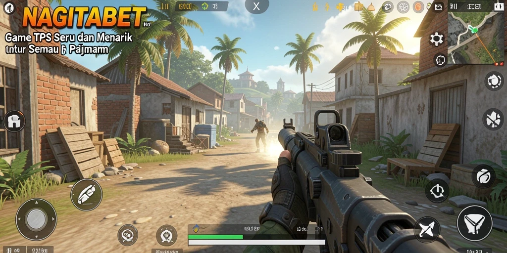 Tampilan gameplay seru di NAGITABET dengan aksi TPS mendebarkan.