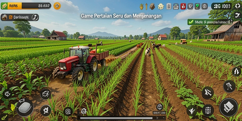 Gameplay R6R6 yang menampilkan aktivitas pertanian seru.