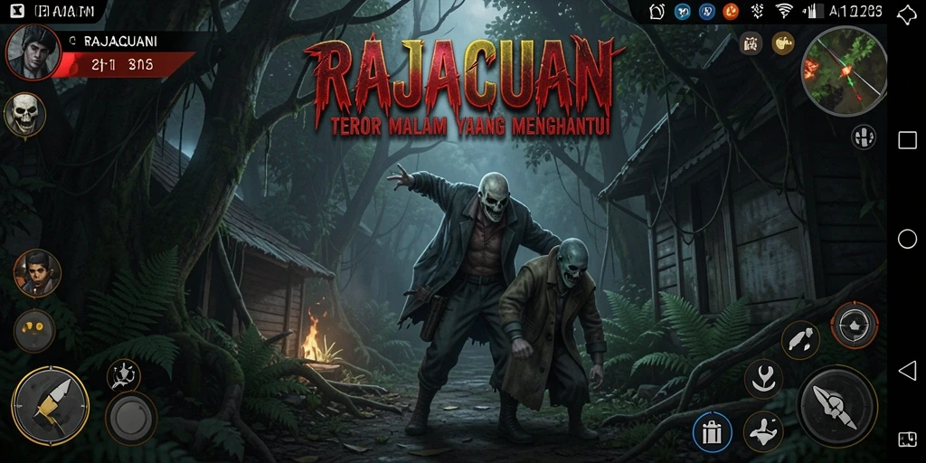Tampilan menakutkan dalam gameplay RAJACUAN.