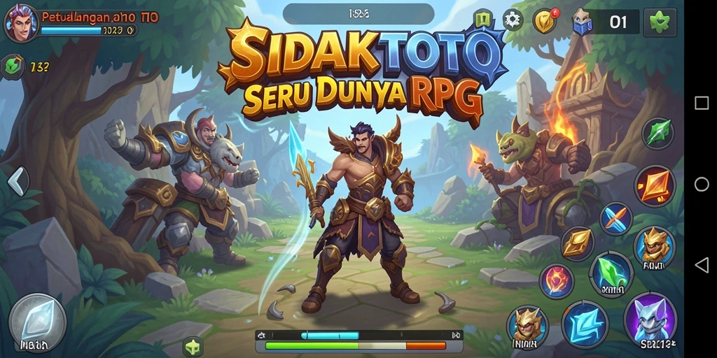 Tampilan gameplay seru dari SIDAKTOTO yang penuh aksi RPG.