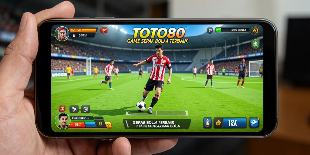 Tampilan gameplay TOTO80 yang mendebarkan di lapangan sepak bola.